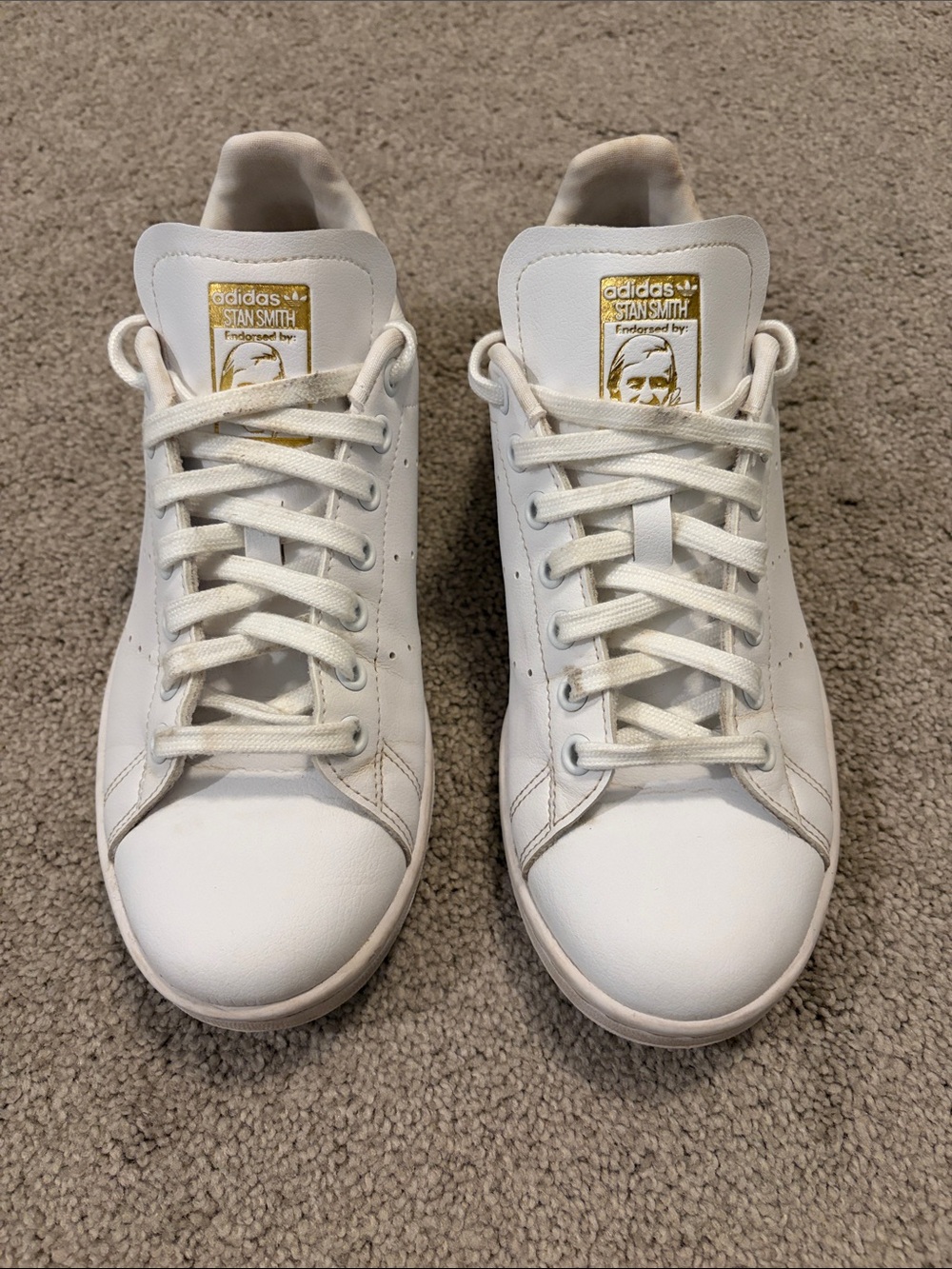 Adidas Stan Smith White Gold Sneakers